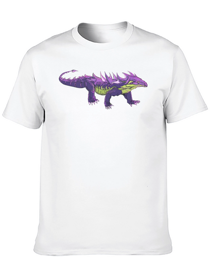 Purple Spiked Lizard Graphic T-Shirt