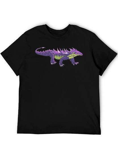 Purple Spiked Lizard Graphic T-Shirt
