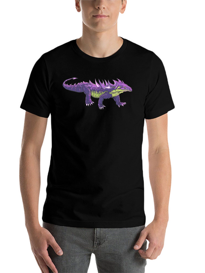 Purple Spiked Lizard Graphic T-Shirt
