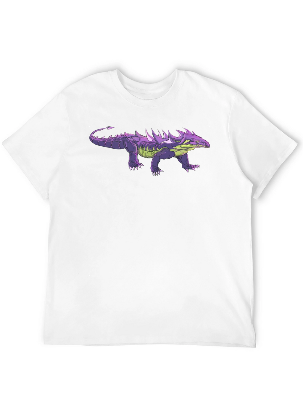 Purple Spiked Lizard Graphic T-Shirt