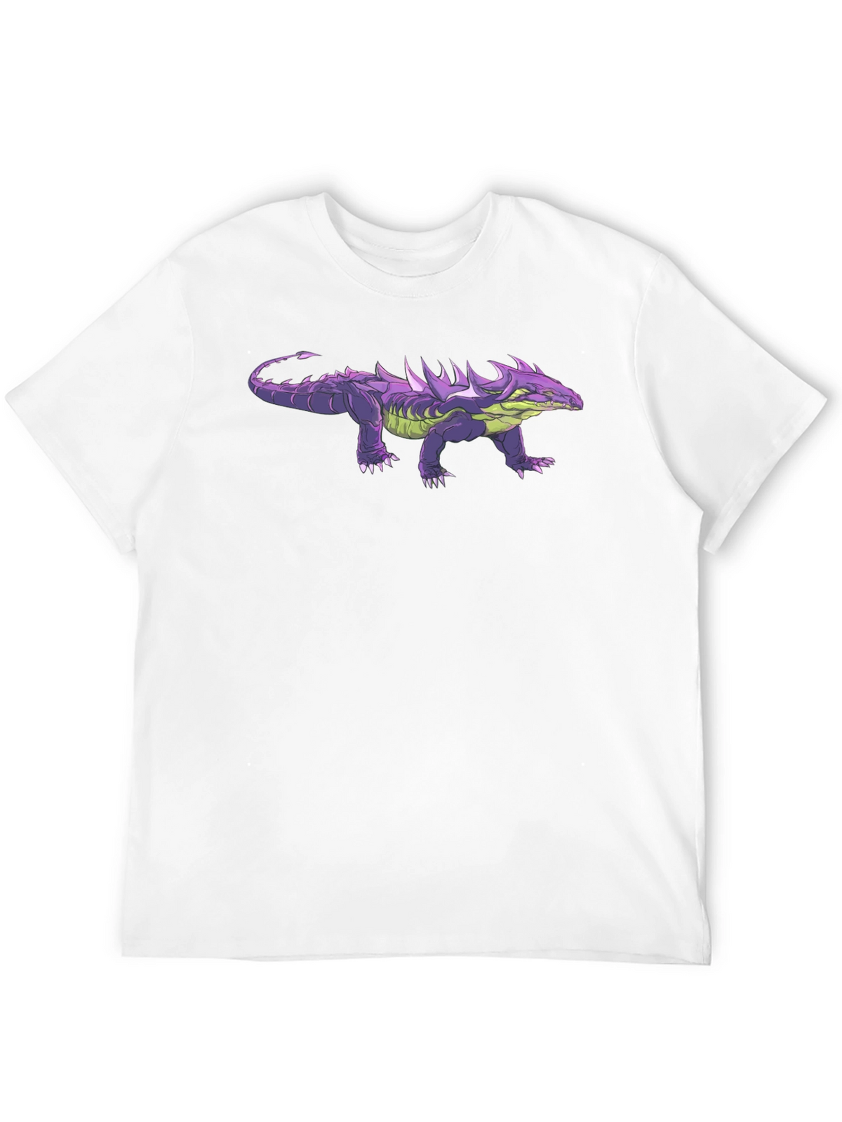 Purple Spiked Lizard Graphic T-Shirt