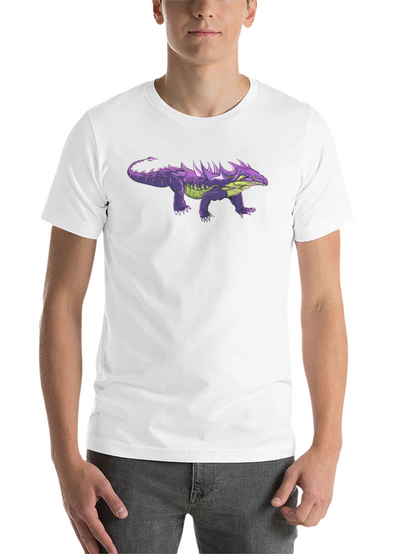 Purple Spiked Lizard Graphic T-Shirt