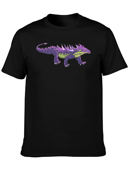 Purple Spiked Lizard Graphic T-Shirt