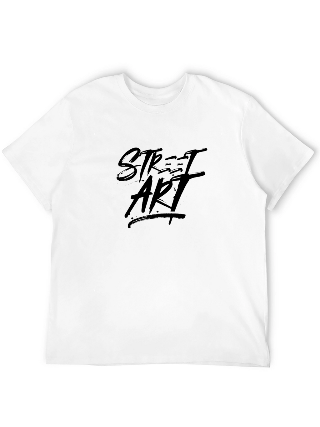 Street Art Graphic Print Black T-Shirt