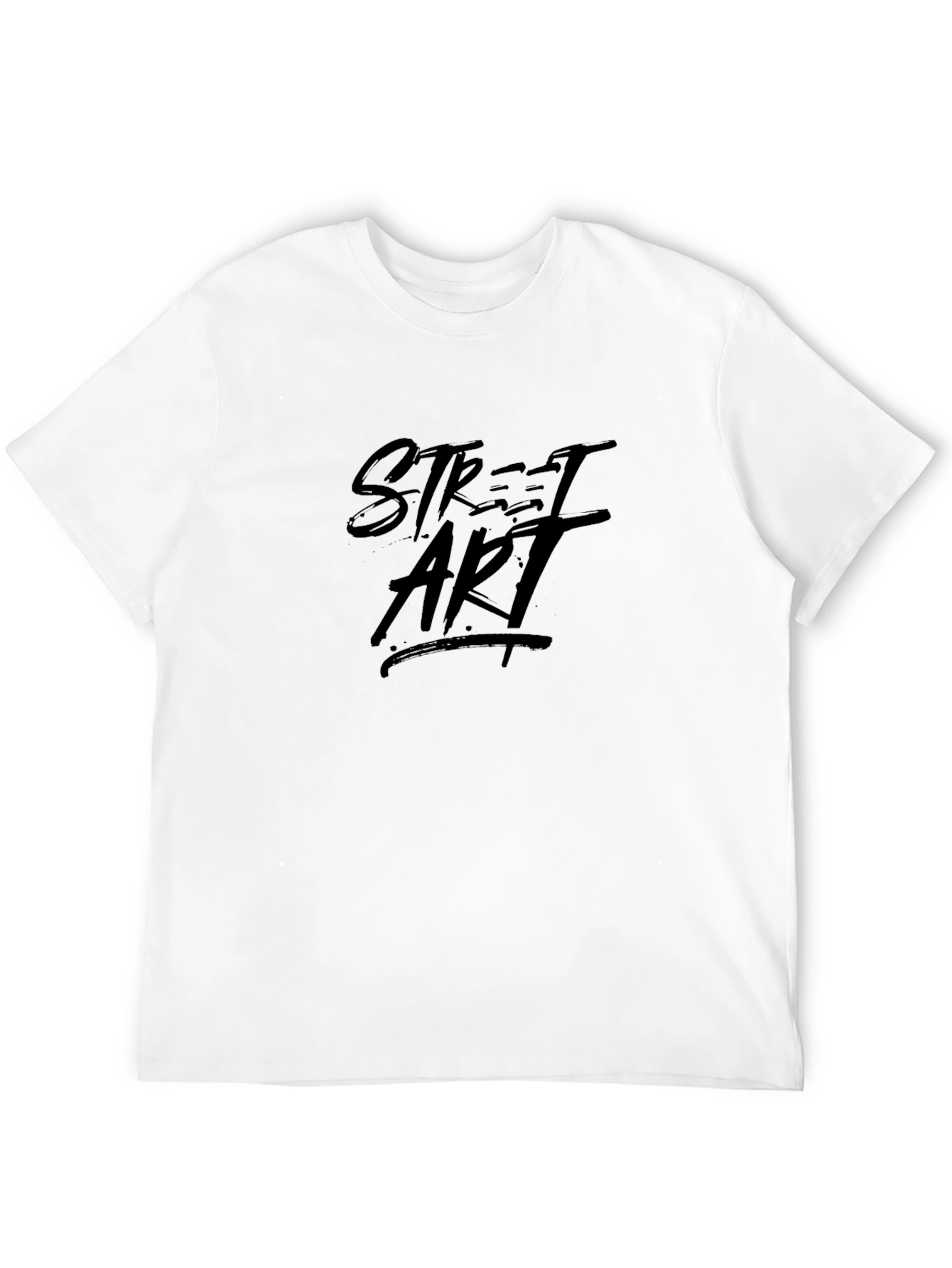 Street Art Graphic Print Black T-Shirt