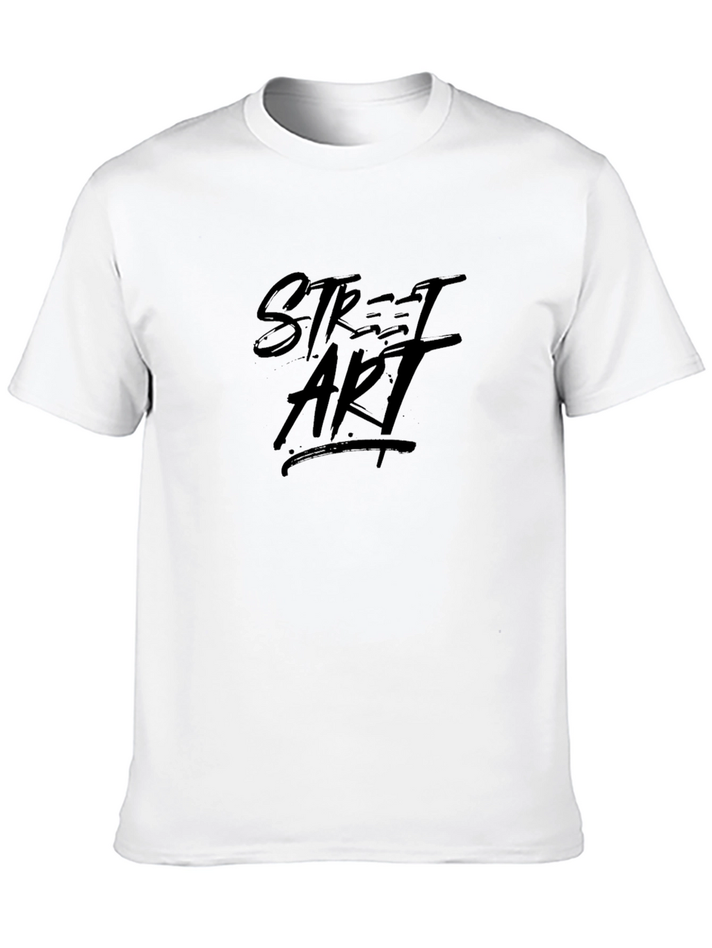 Street Art Graphic Print Black T-Shirt