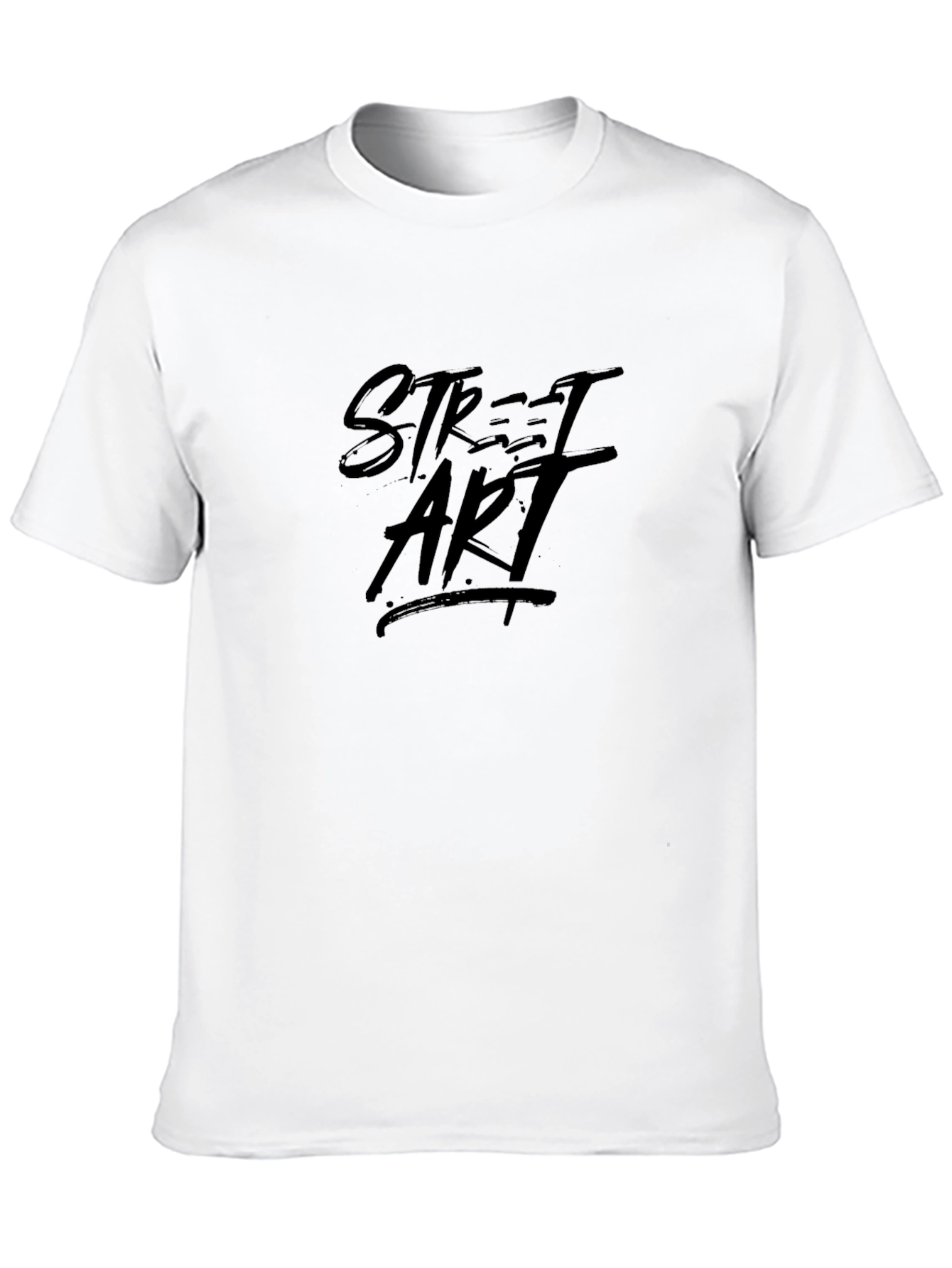 Street Art Graphic Print Black T-Shirt