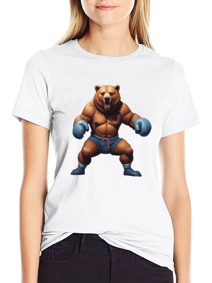 Bear Boxer Graphic Tee - Mens Black T-Shirt