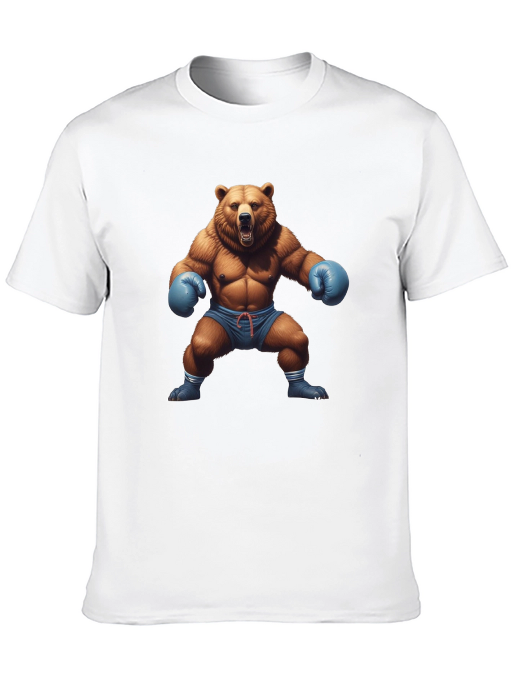 Bear Boxer Graphic Tee - Mens Black T-Shirt