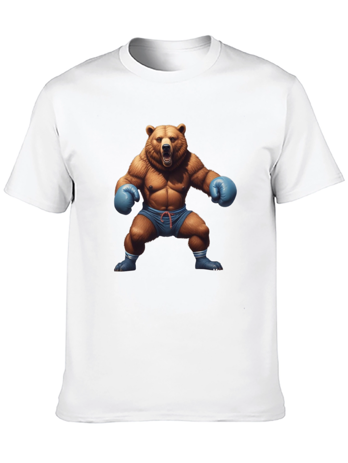 Bear Boxer Graphic Tee - Mens Black T-Shirt