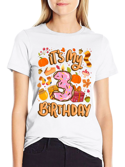 Its My 3rd Birthday T-Shirt Fall Theme
