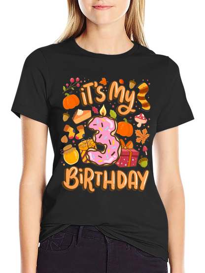 Its My 3rd Birthday T-Shirt Fall Theme