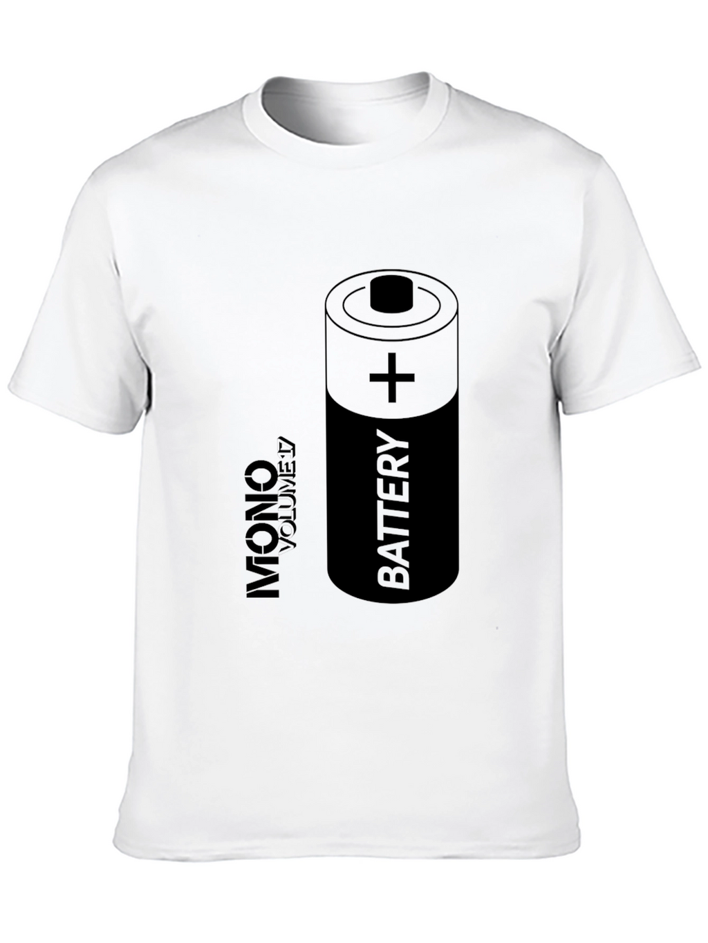 Battery Graphic Print Black T-Shirt