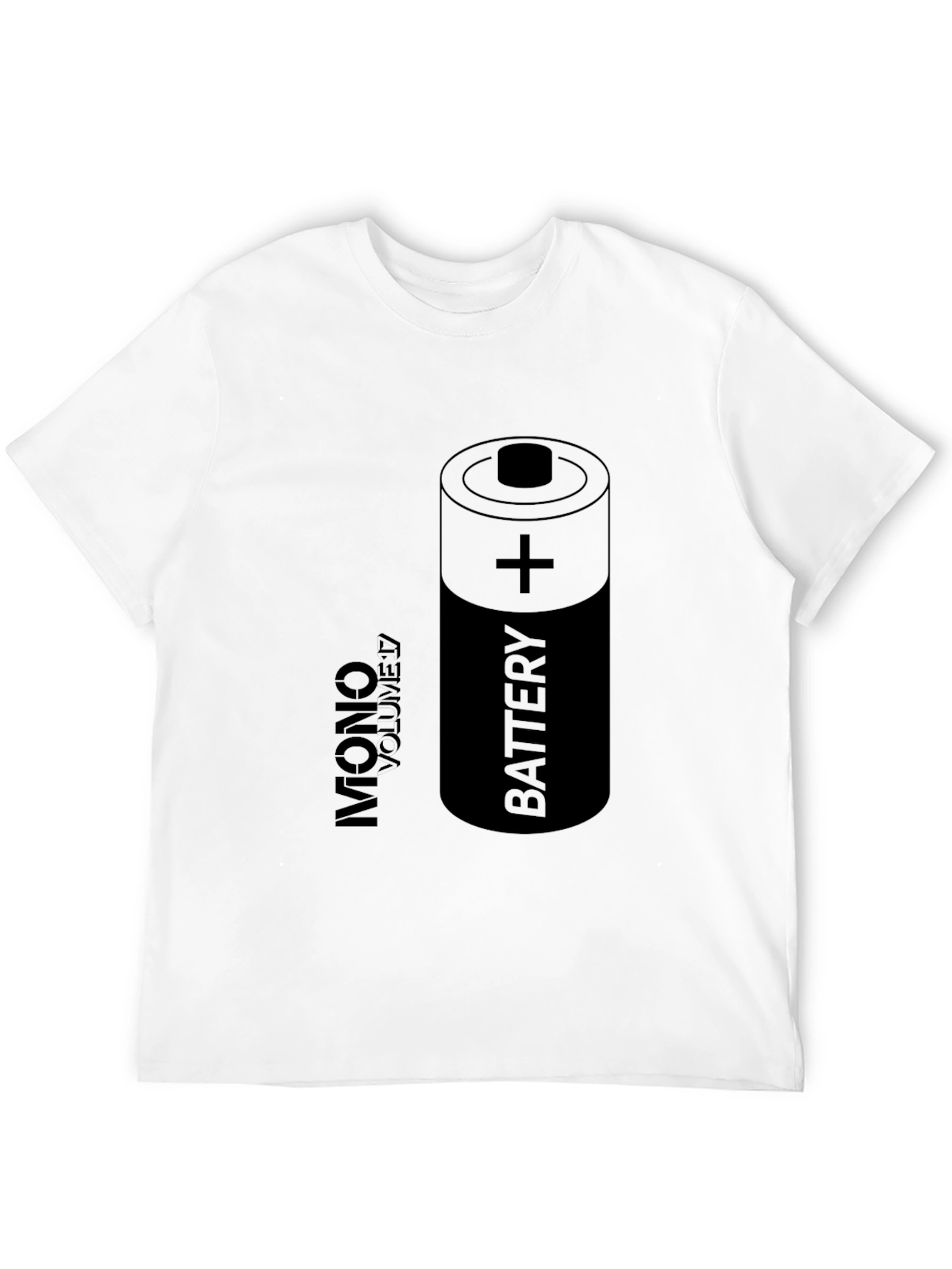 Battery Graphic Print Black T-Shirt