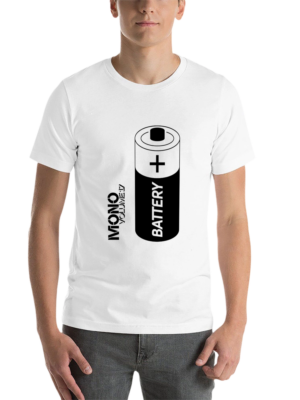 Battery Graphic Print Black T-Shirt
