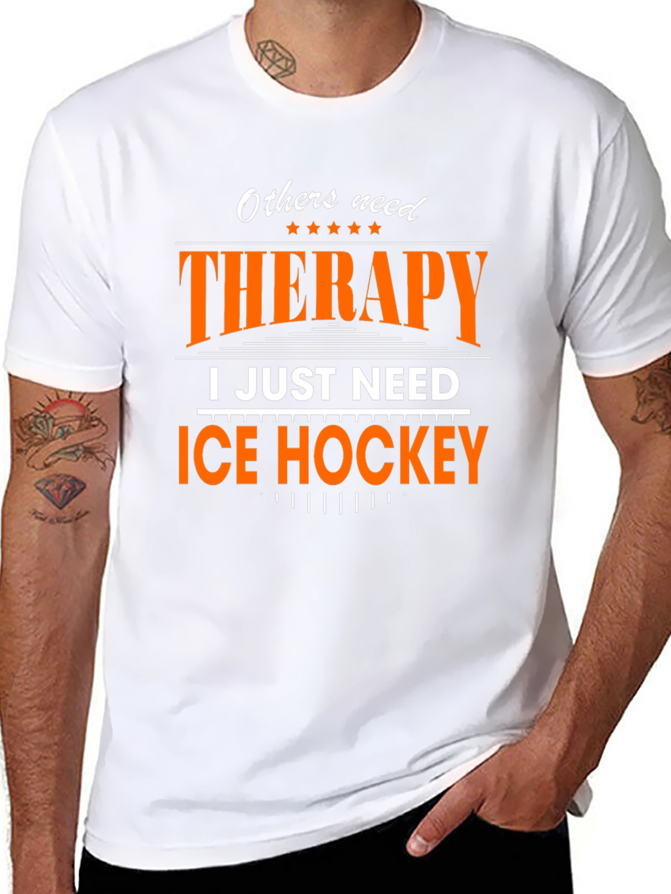 Ice Hockey Therapy T-Shirt -  Funny Hockey Fan Tee