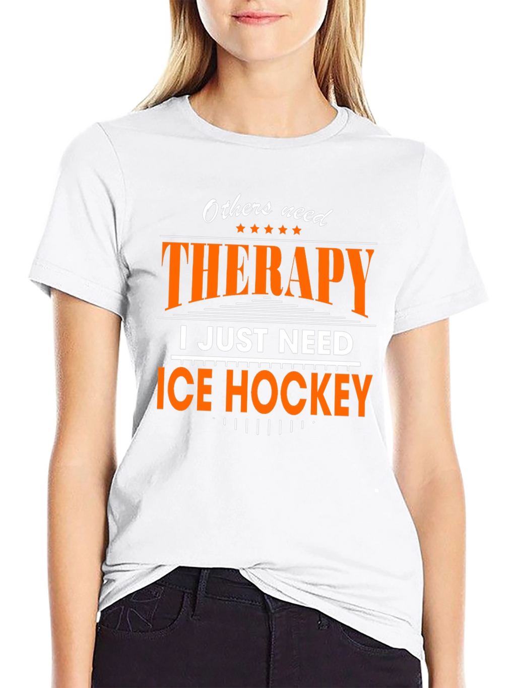 Ice Hockey Therapy T-Shirt -  Funny Hockey Fan Tee