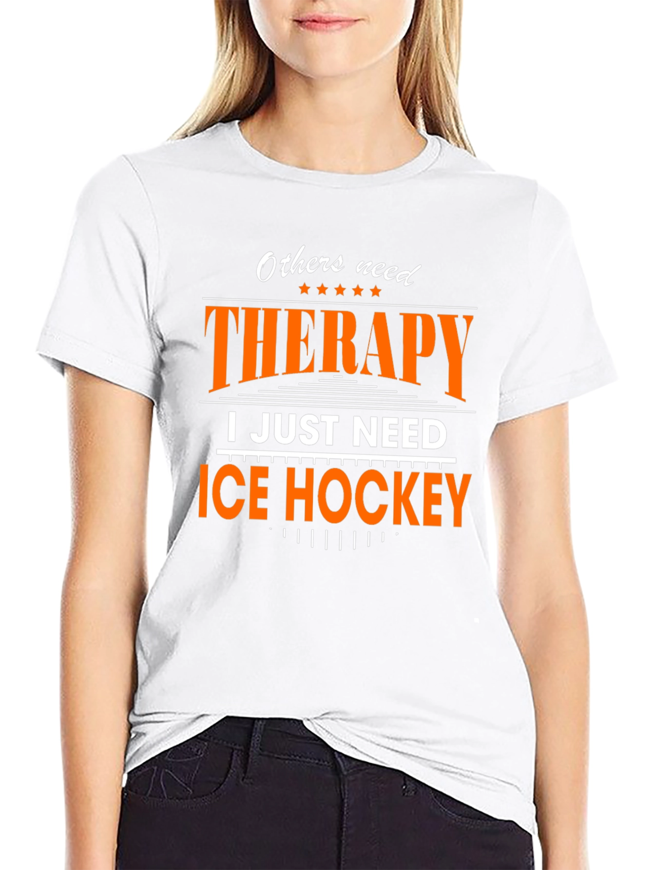 Ice Hockey Therapy T-Shirt -  Funny Hockey Fan Tee