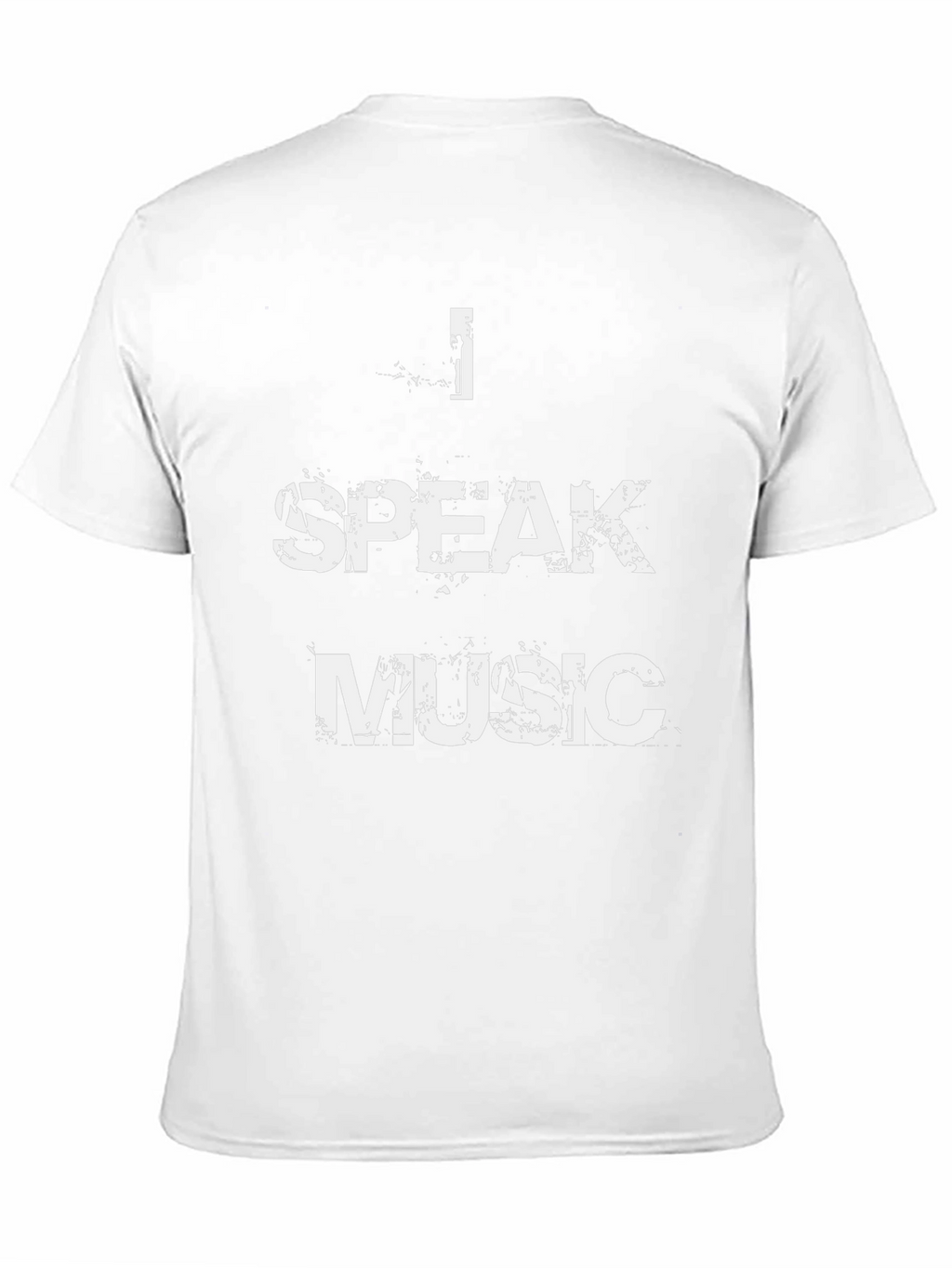 I Speak Music Graphic Print Black T-Shirt