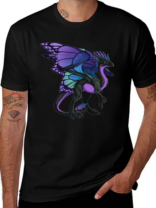 Butterfly Dragon Graphic Tee - Black T-Shirt