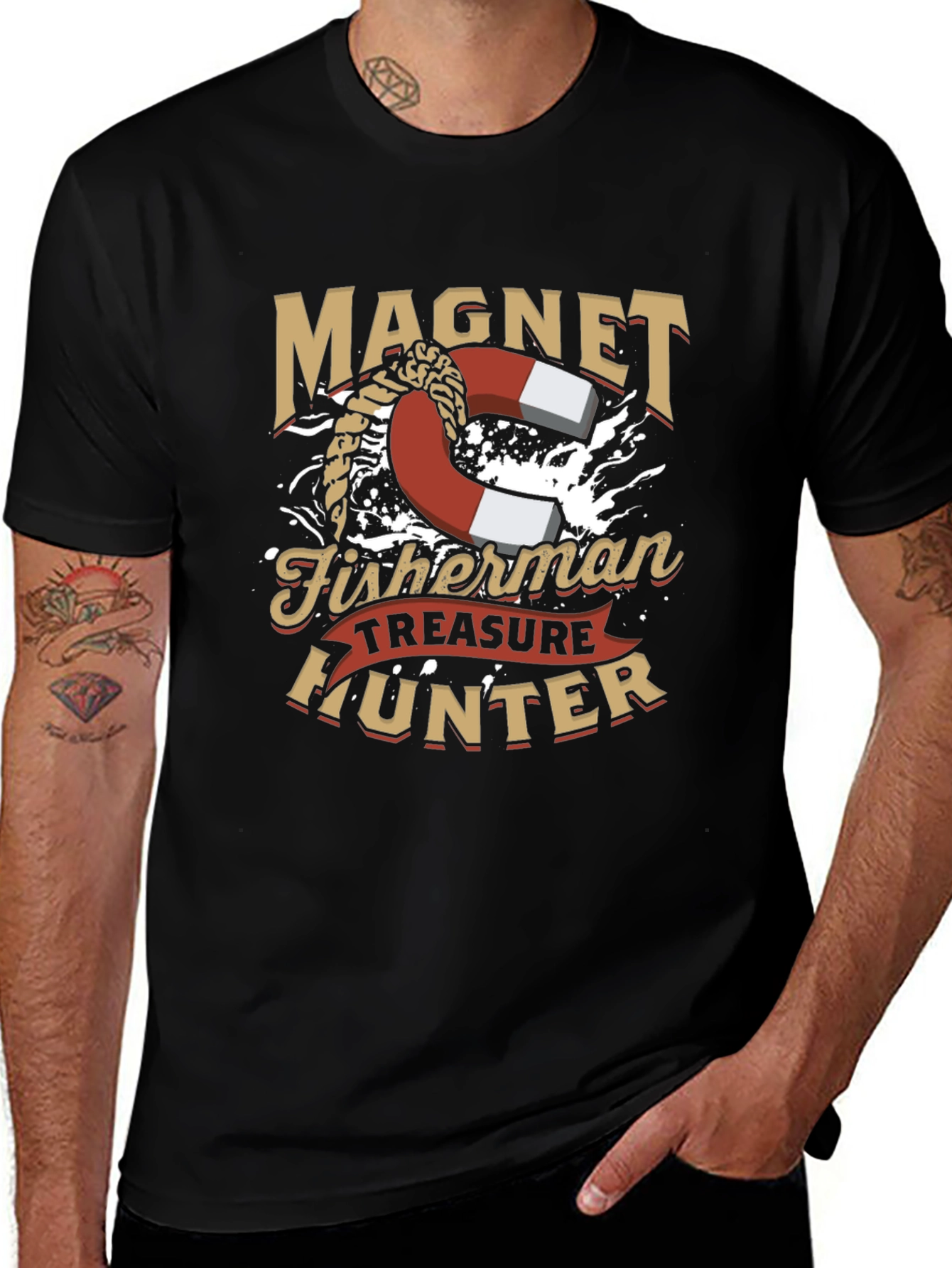Magnet Fisherman Treasure Hunter T-Shirt