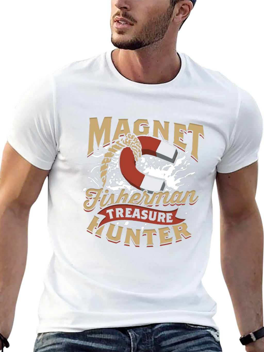 Magnet Fisherman Treasure Hunter T-Shirt