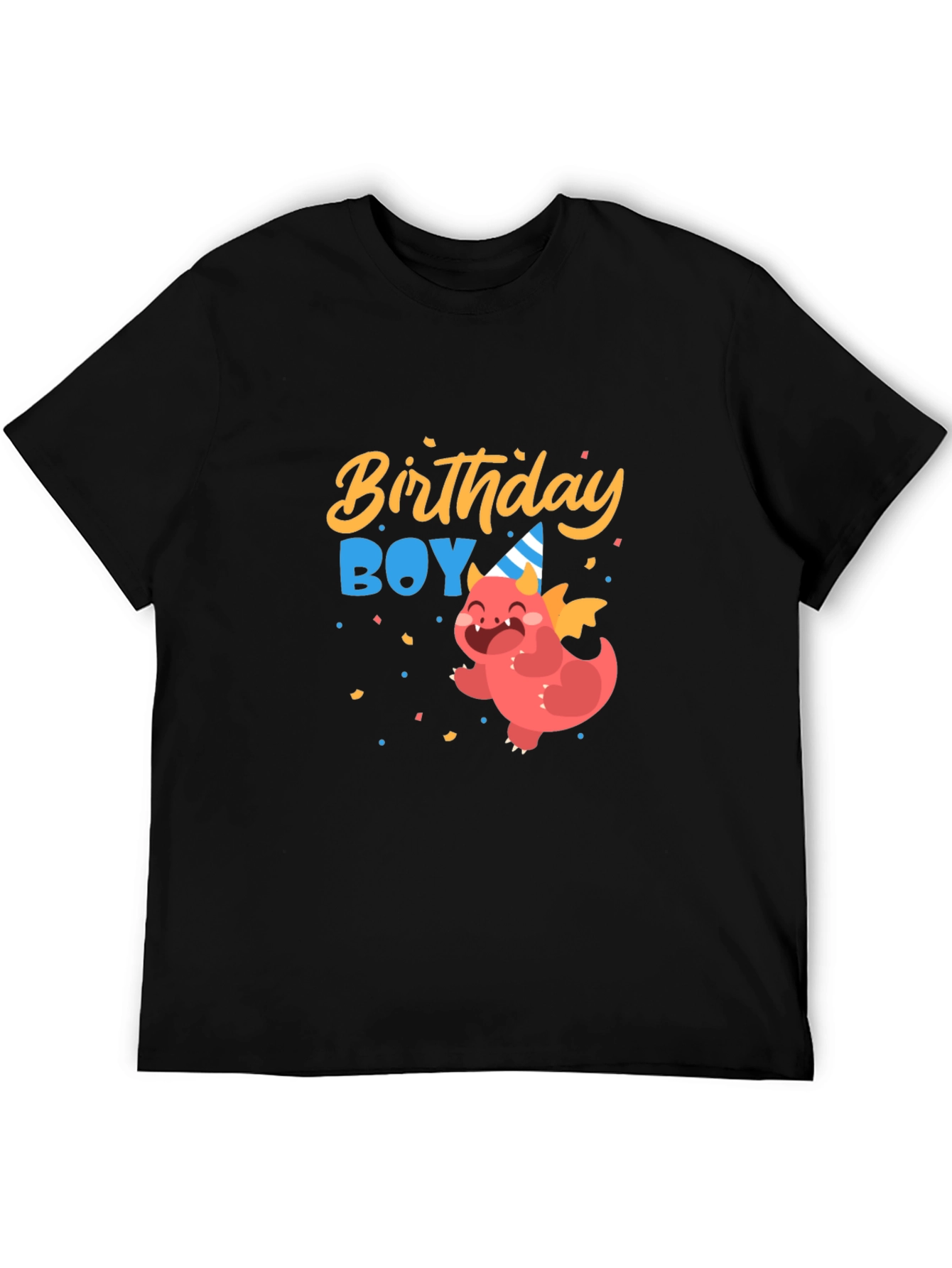 Birthday Boy Dragon Graphic Tee - Cute Party Shirt