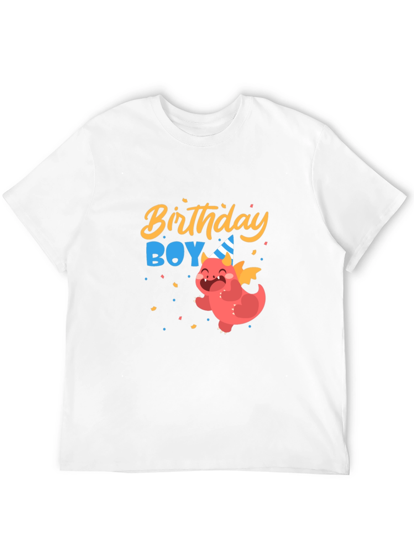 Birthday Boy Dragon Graphic Tee - Cute Party Shirt