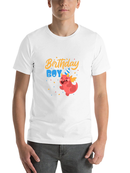 Birthday Boy Dragon Graphic Tee - Cute Party Shirt