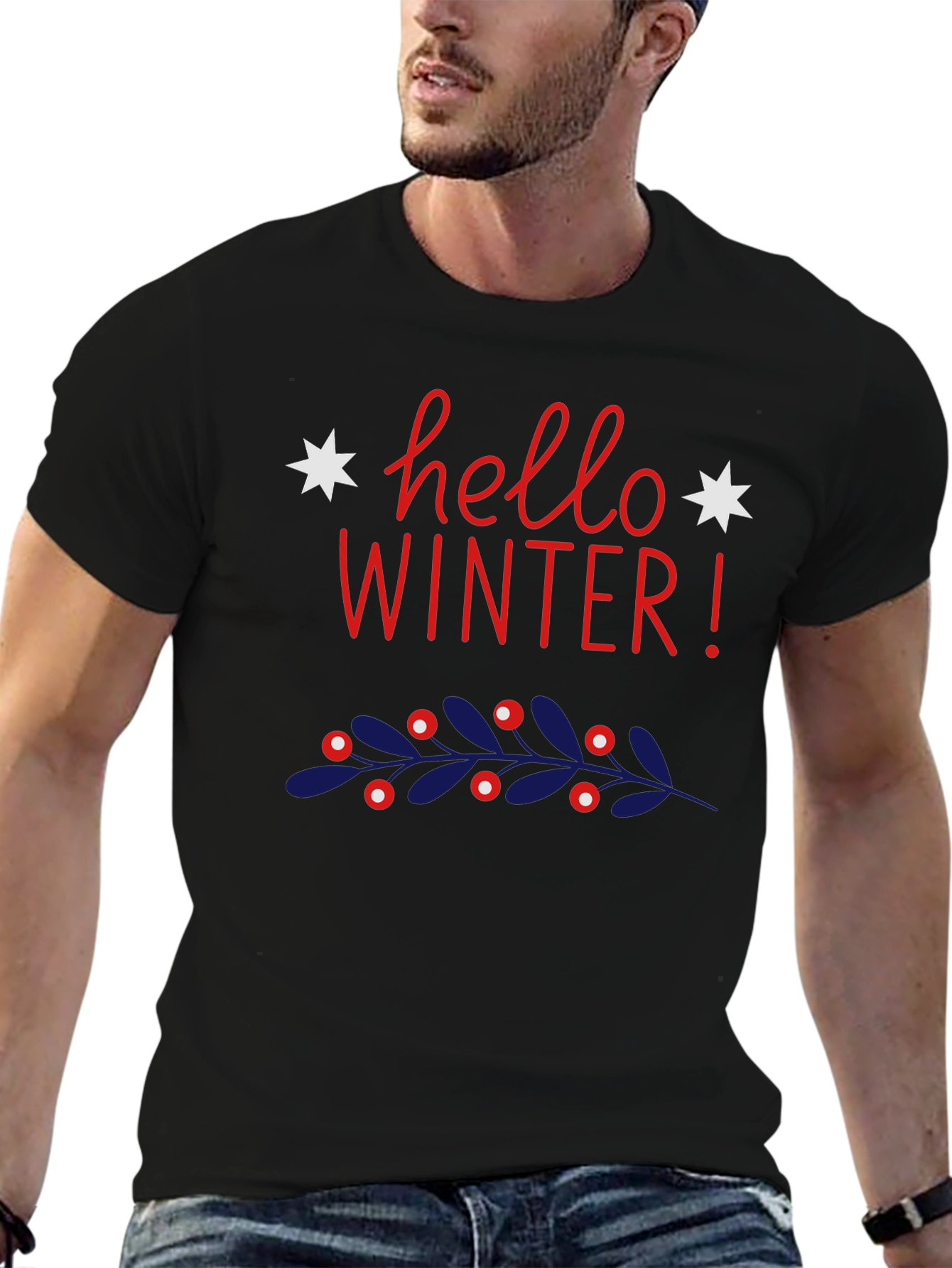 Hello Winter Graphic Tee - Holiday Style