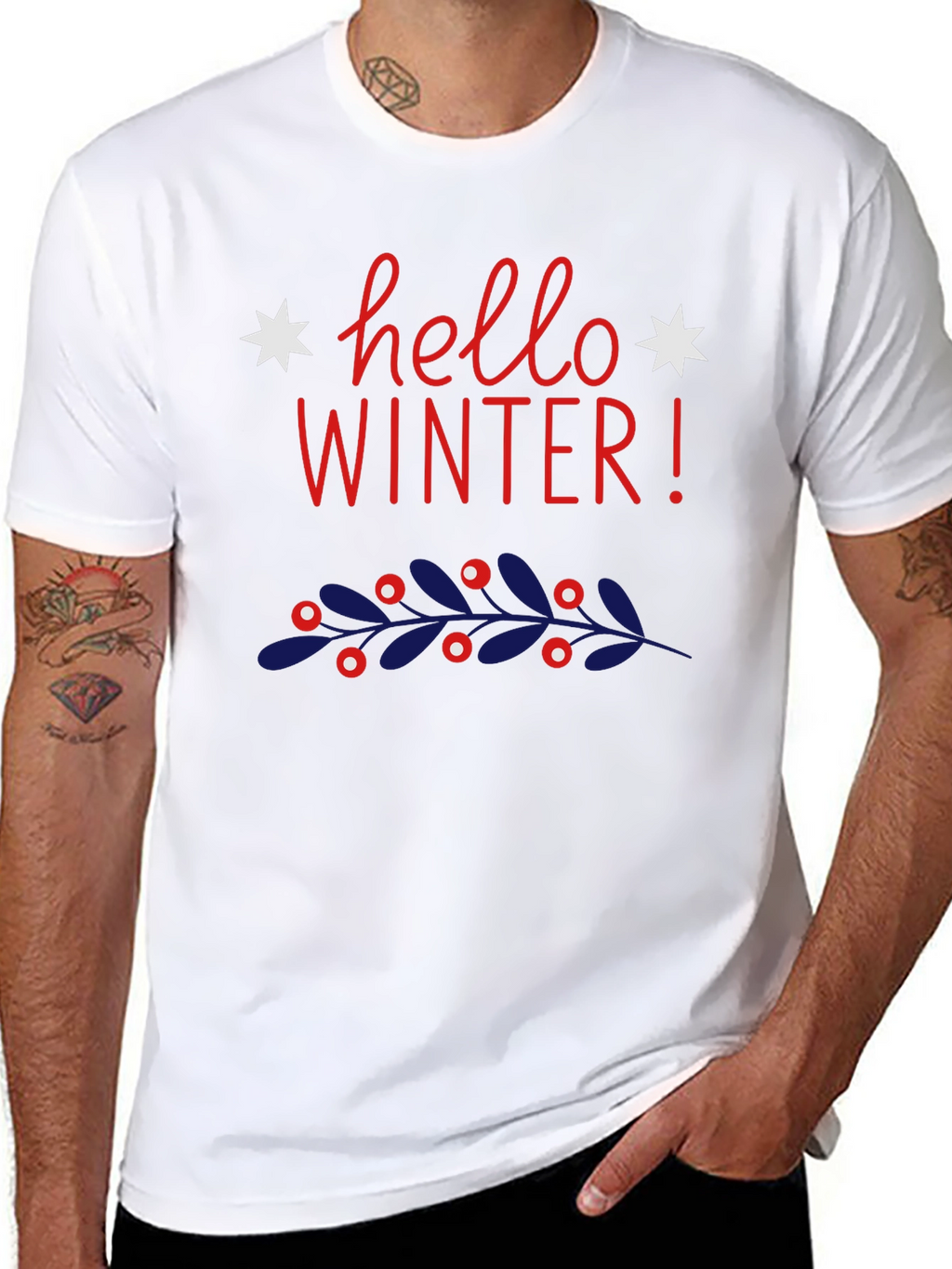 Hello Winter Graphic Tee - Holiday Style