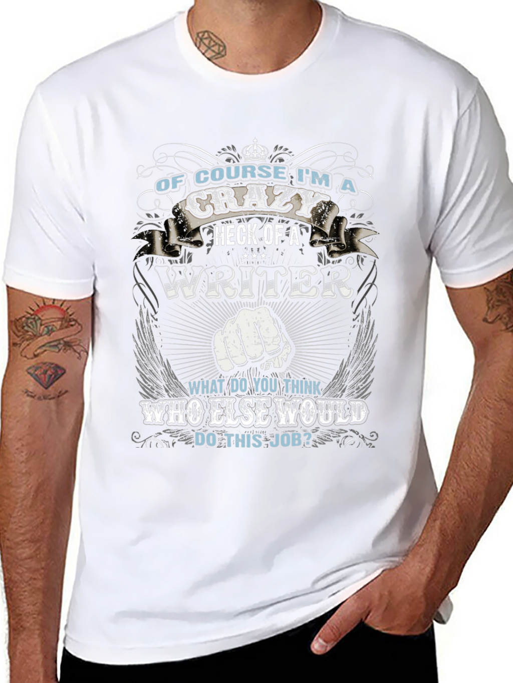 Crazy Writer T-Shirt - Funny Novelty Tee