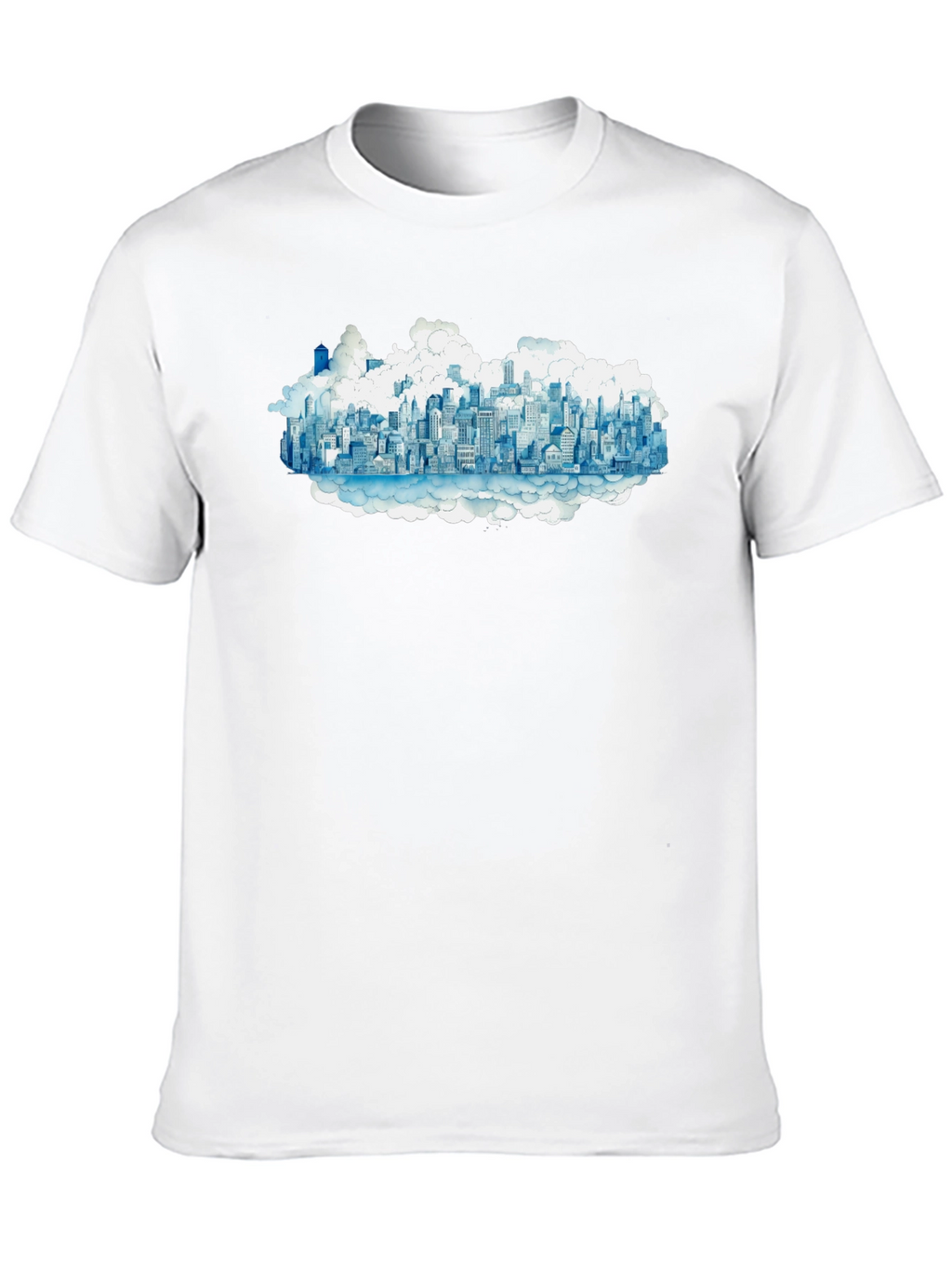 Cityscape Cloud Tee - Urban Dreamscape T-Shirt