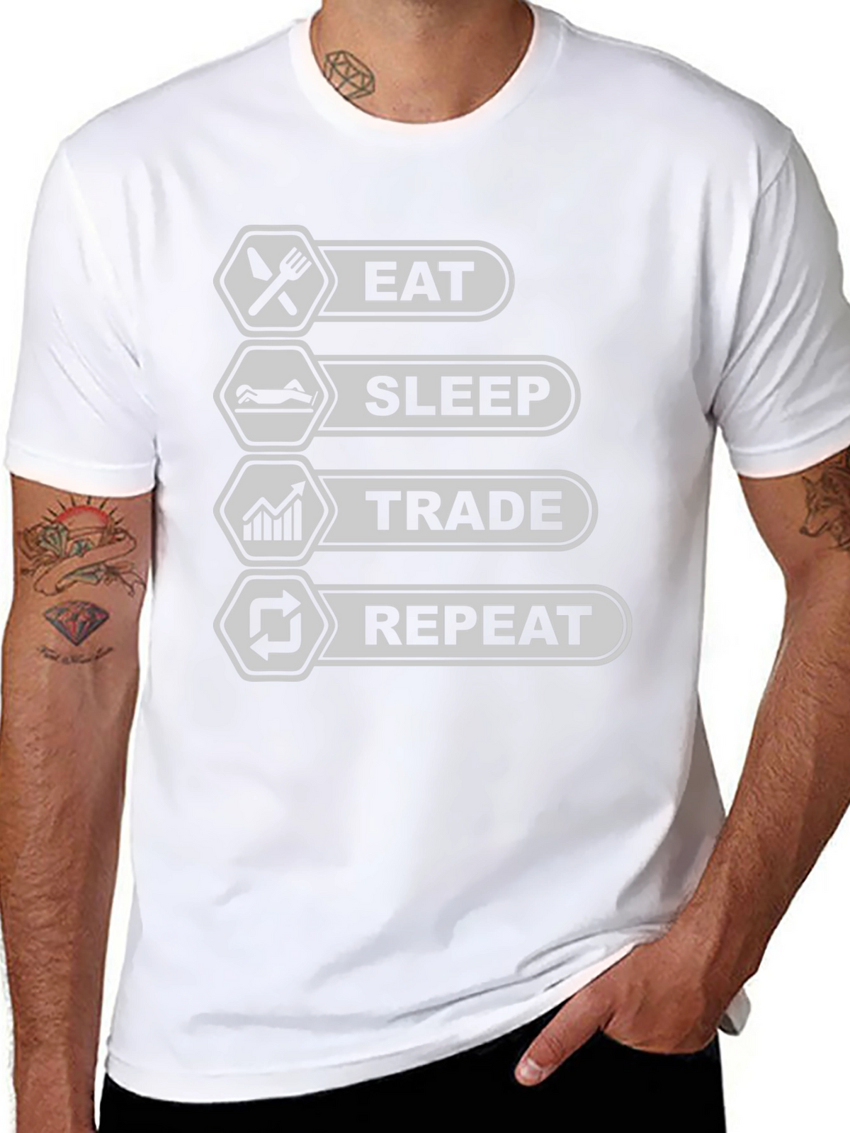 Eat Sleep Trade Repeat T-Shirt - Trader Lifestyle Tee