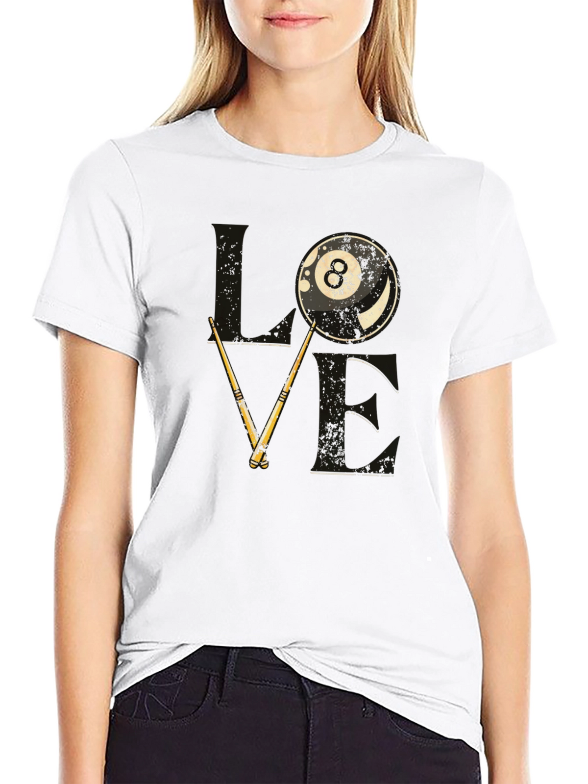 Love Billiards Graphic Tee - 8 Ball Pool T-Shirt