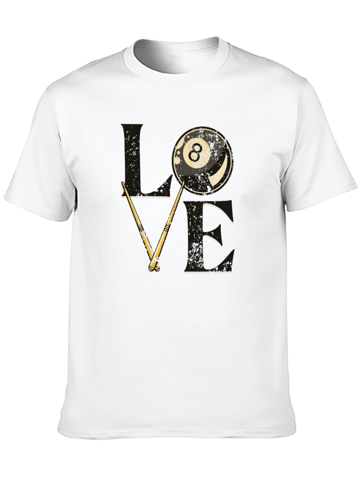 Love Billiards Graphic Tee - 8 Ball Pool T-Shirt