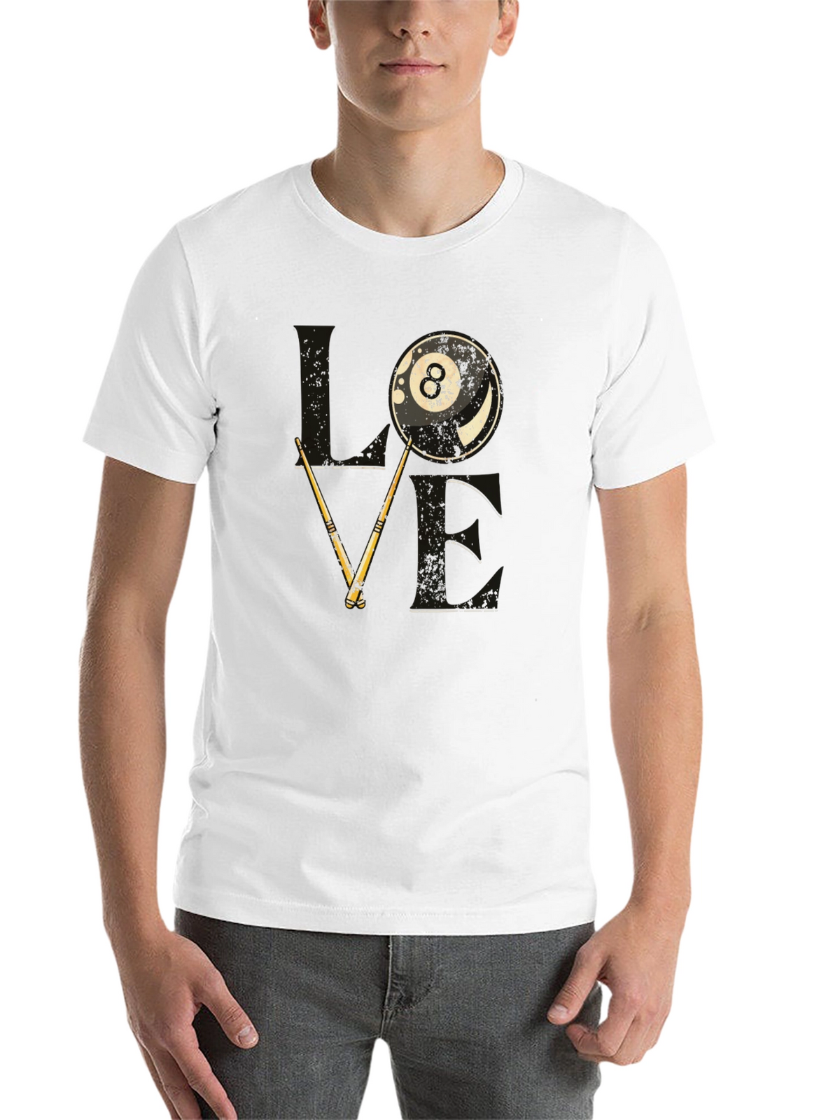 Love Billiards Graphic Tee - 8 Ball Pool T-Shirt
