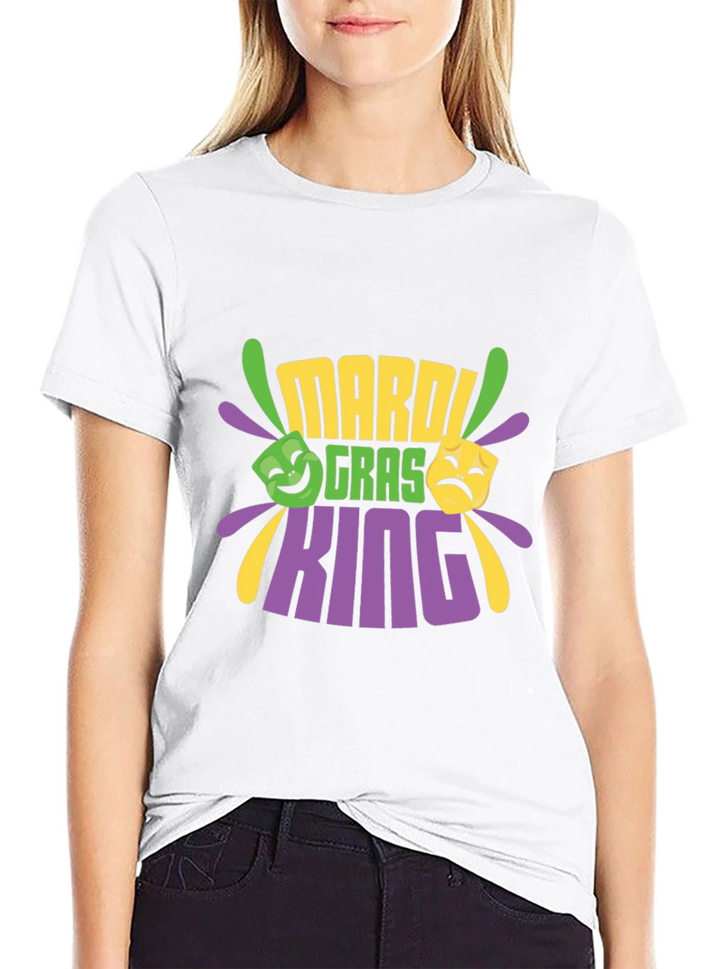 Mardi Gras King Black T-Shirt