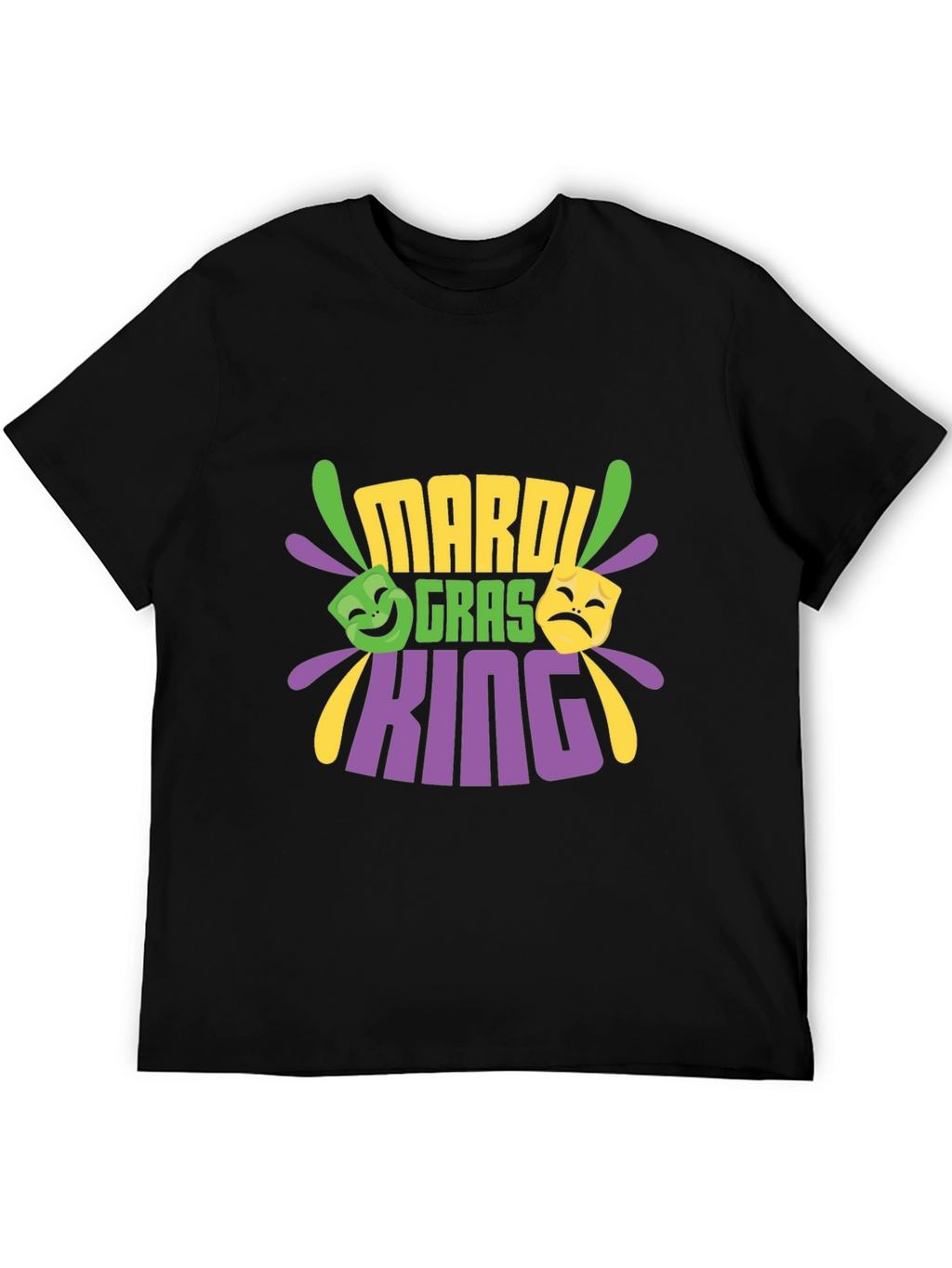 Mardi Gras King Black T-Shirt