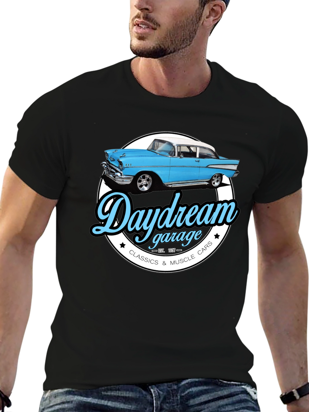 Daydream Garage Classic Car Graphic T-Shirt