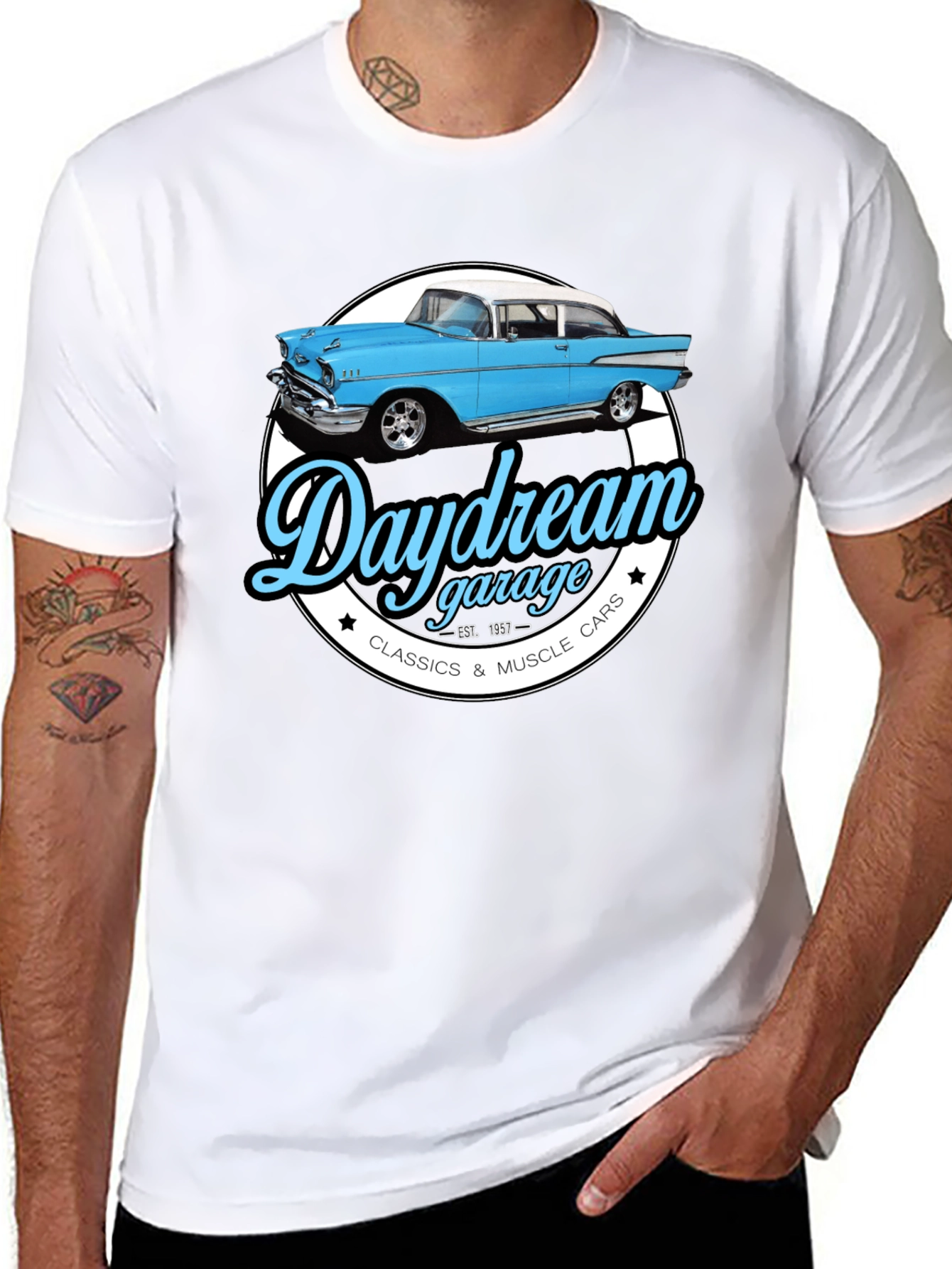 Daydream Garage Classic Car Graphic T-Shirt