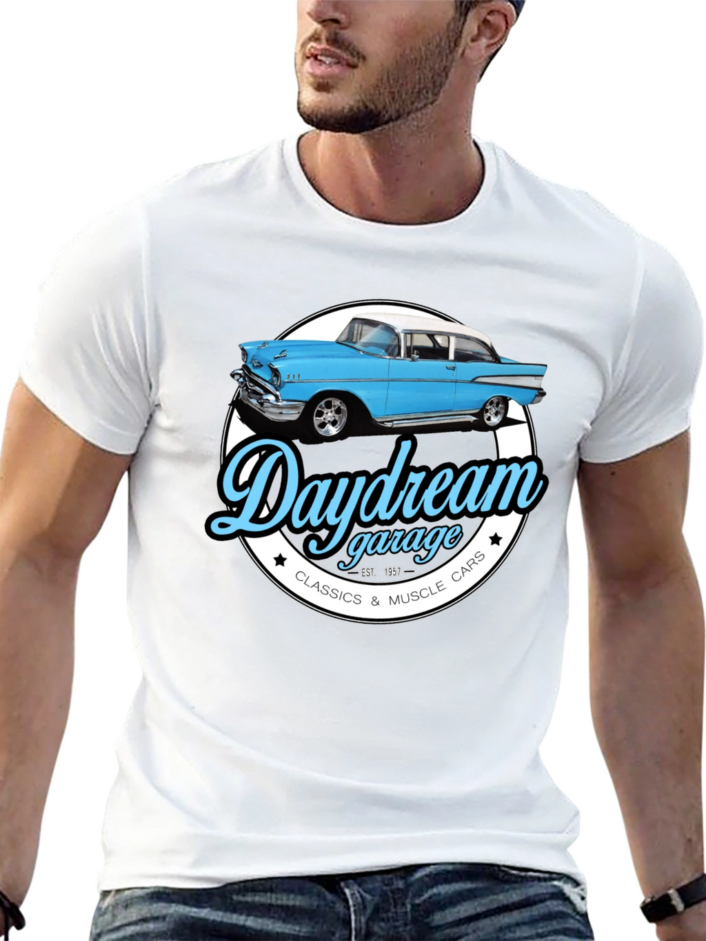 Daydream Garage Classic Car Graphic T-Shirt
