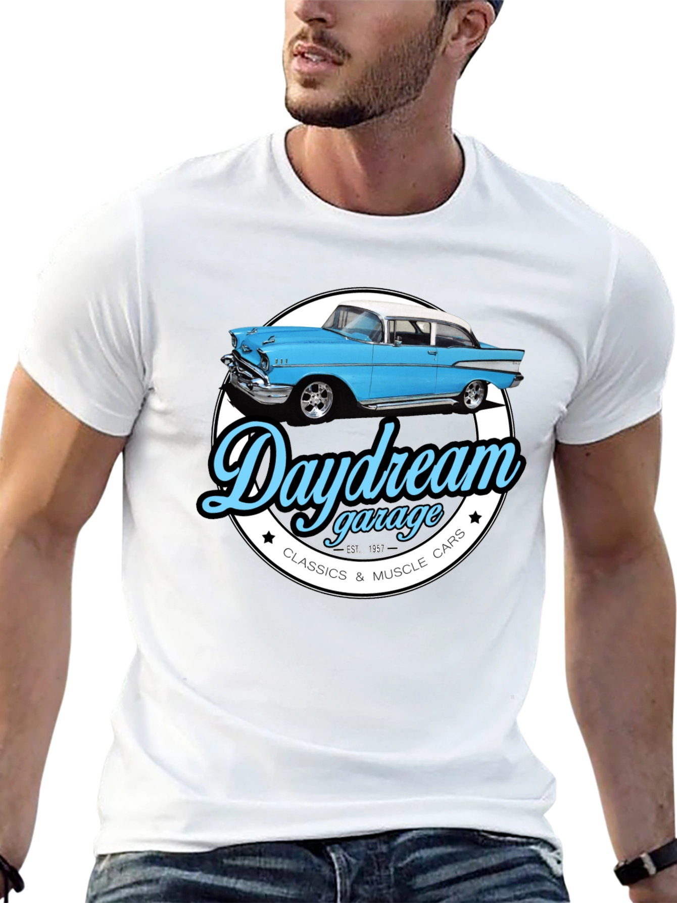 Daydream Garage Classic Car Graphic T-Shirt