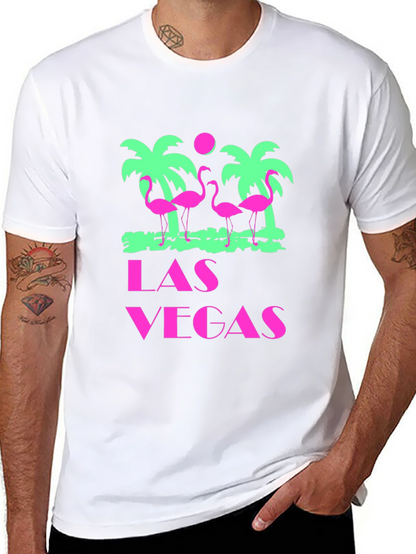 Las Vegas Flamingo Palms T-Shirt - Black
