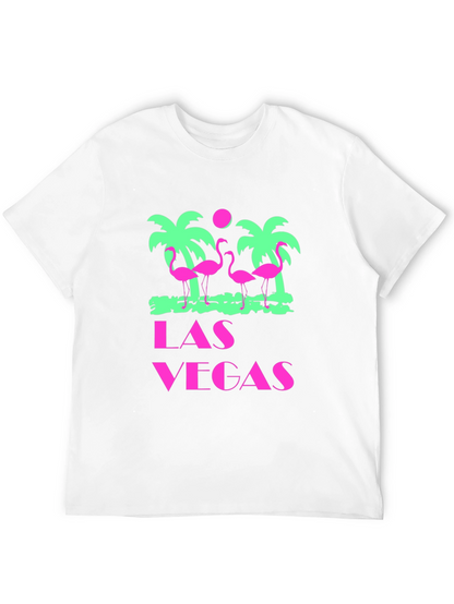 Las Vegas Flamingo Palms T-Shirt - Black