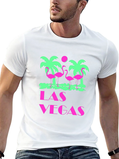 Las Vegas Flamingo Palms T-Shirt - Black