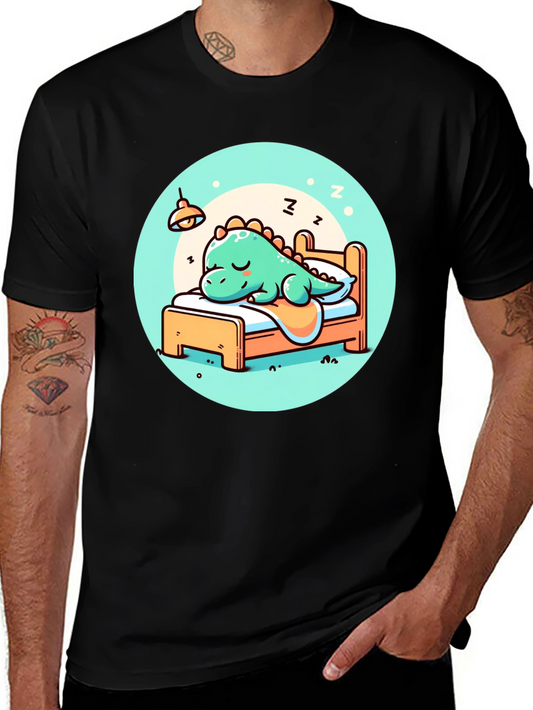 Sleeping Dino Tee - Cute Cartoon Dinosaur T-Shirt