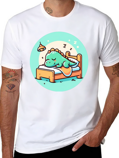 Sleeping Dino Tee - Cute Cartoon Dinosaur T-Shirt