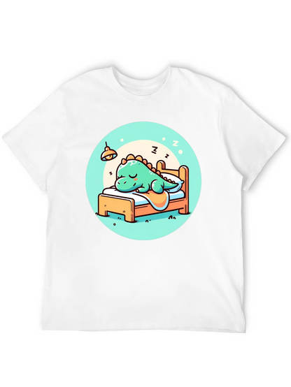Sleeping Dino Tee - Cute Cartoon Dinosaur T-Shirt