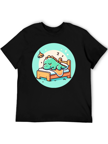 Sleeping Dino Tee - Cute Cartoon Dinosaur T-Shirt